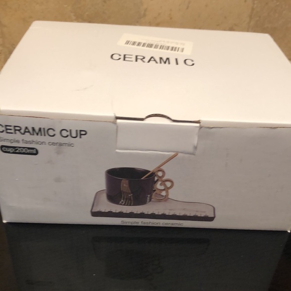 Ceramic Piano Cup with Saucer - NWOT - Picture 5 of 5